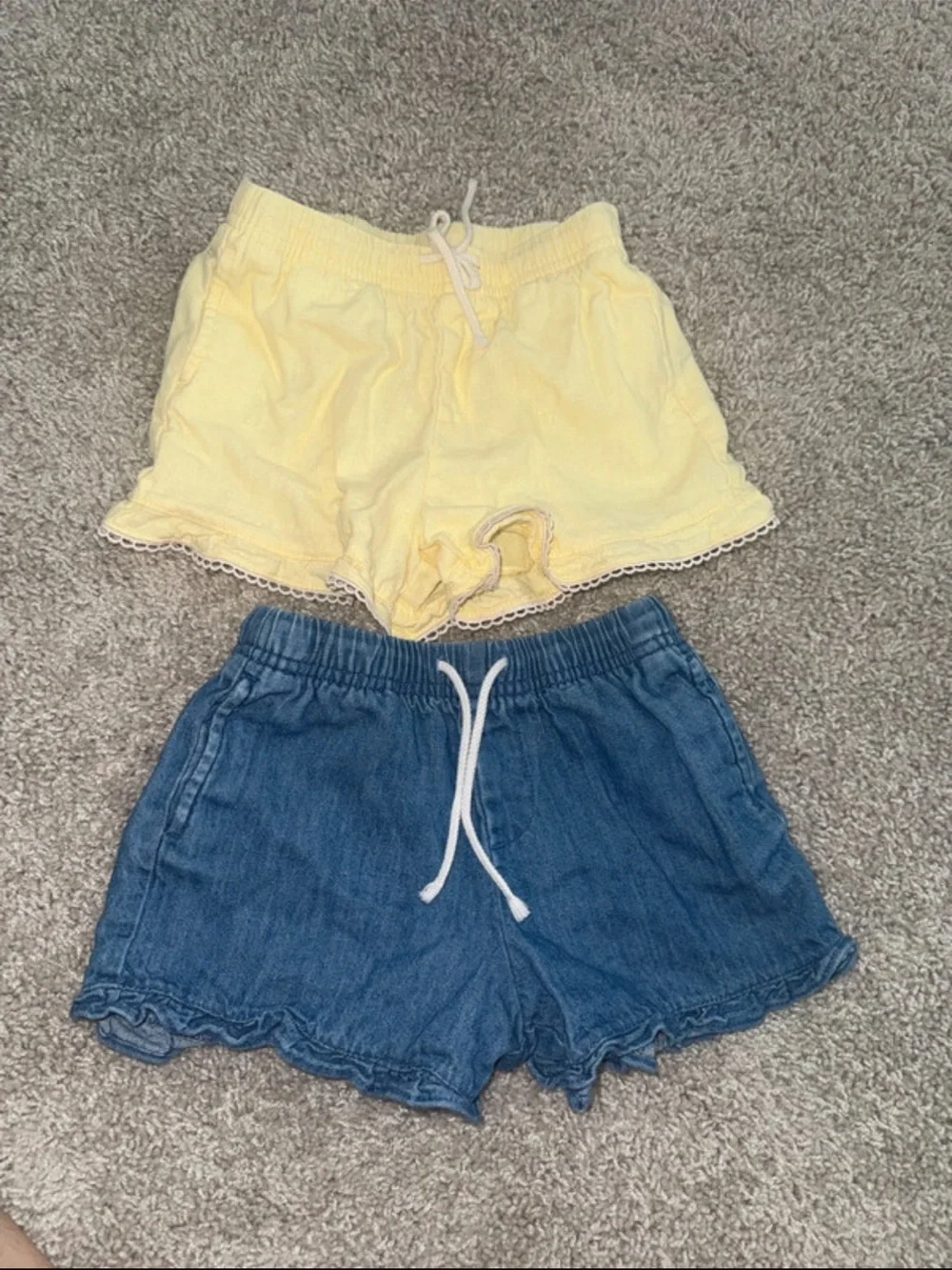 Old Navy Girls 2-Piece Shorts Set – Yellow & Denim – Size 4T